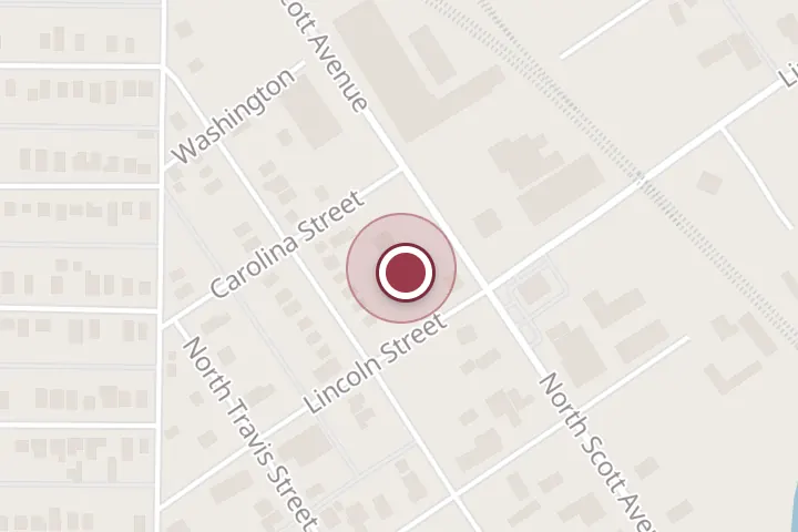 Street map around 502 N Scott Ave, Wichita Falls, with a pin at Marinos italian pasta & pizza