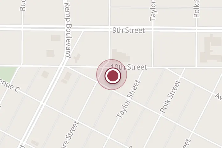 Street map around 2417 10th St, Wichita Falls, with a pin at Mario’s Barber Shop