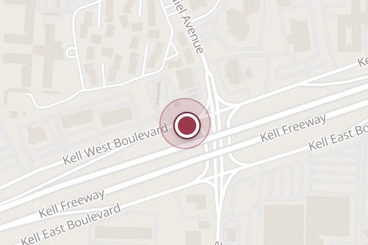 Street map around Kell W Blvd, Wichita Falls, with a pin at Market place