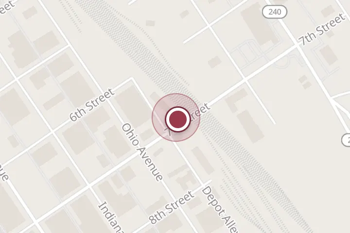 Street map around 506 7th St, Wichita Falls, with a pin at Marvin Groves Electric