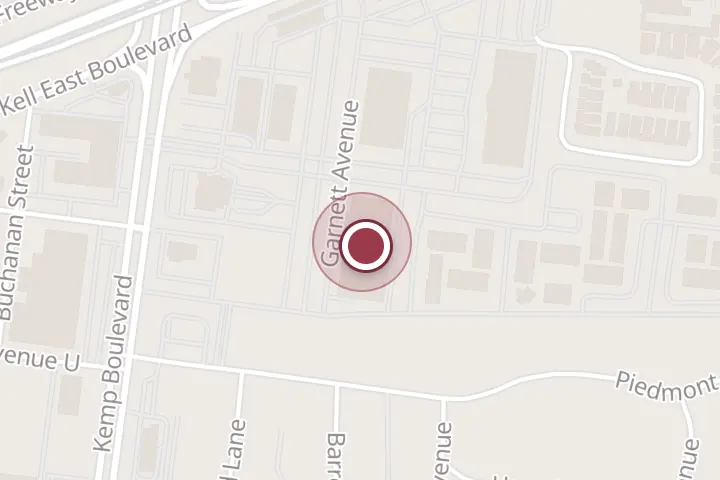 Street map around 3001 Garnett Ave #200, Wichita Falls, with a pin at Masala & Curry Wichita Falls