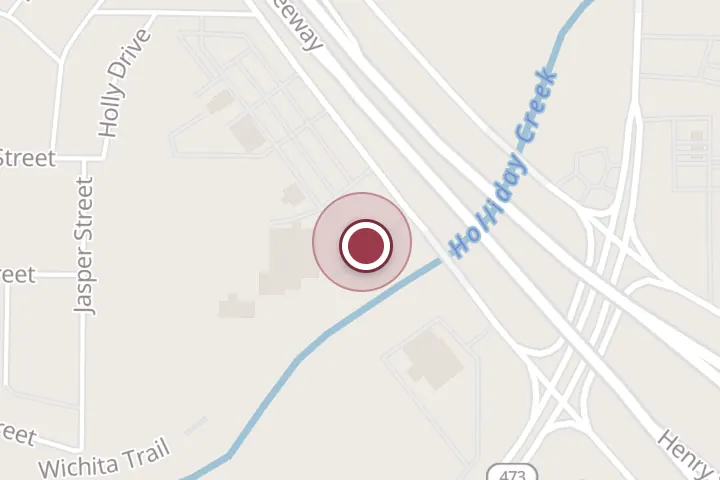 Street map around 315 Central E Fwy Bldg b, Wichita Falls, with a pin at Mercedes-Benz of Wichita Falls Service Center