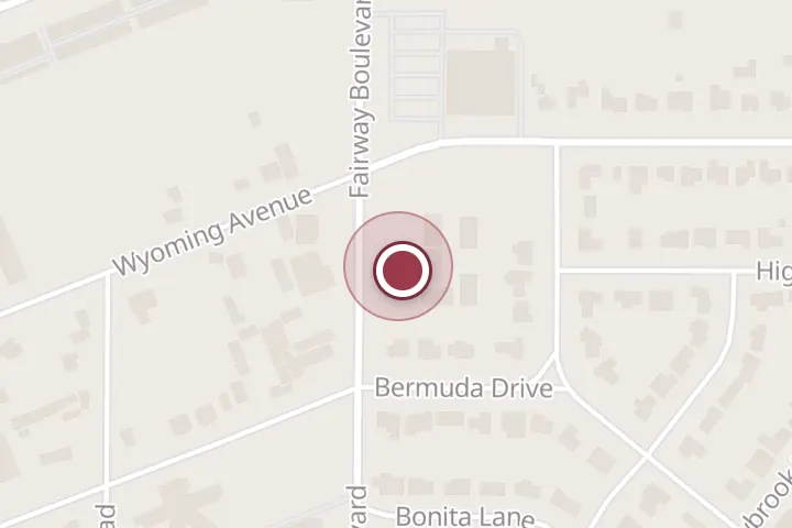 Street map around 4215 Fairway Blvd, Wichita Falls, with a pin at Michael Detrick, Broker