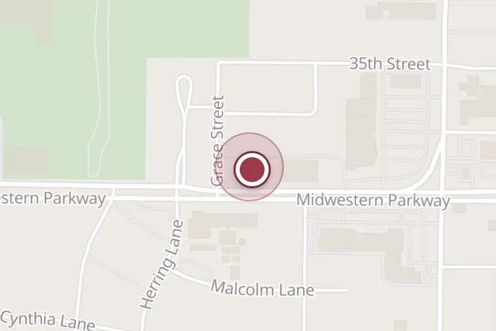 Street map around 1610 Midwestern Pkwy, Wichita Falls, with a pin at Miller Realtor Group
