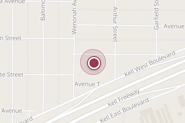 Street map around 3211 Avenue S, Wichita Falls, with a pin at Miracle Maids of Wichita Falls