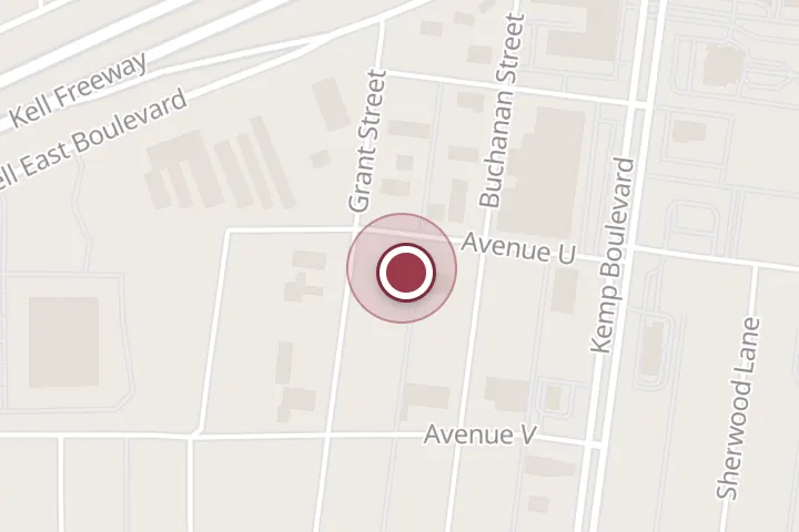 Street map around 3101 Grant St Ste d, Wichita Falls, with a pin at Mirror Mirror Hair Salon