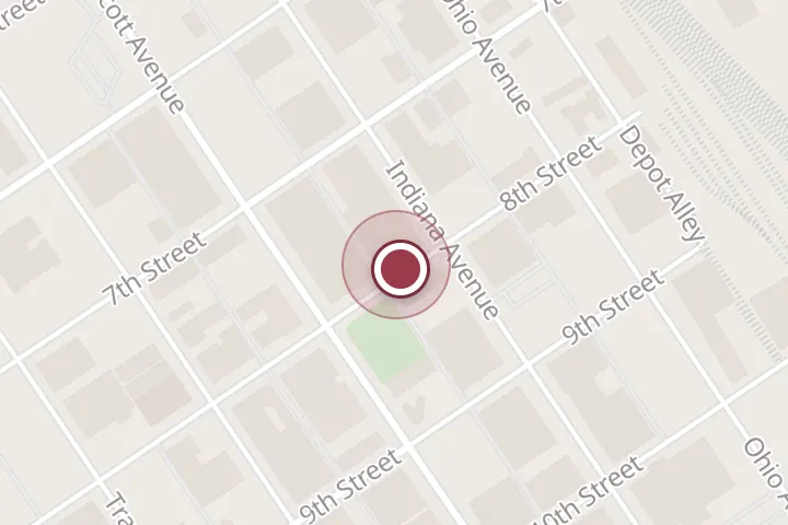 Street map around 710 8th St, Wichita Falls, with a pin at Monte Real Mexican restaurant