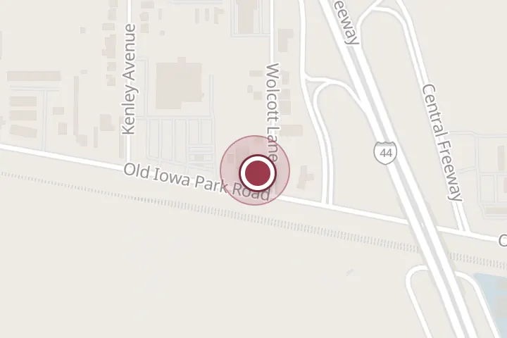 Street map around 2506 Old Iowa Park Rd, Wichita Falls, with a pin at Moreno's Tire Shop