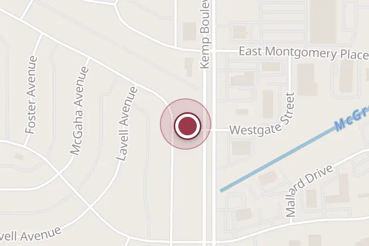 Street map around 4416 Kemp Blvd, Wichita Falls, with a pin at Mystic Floral & Co LLC