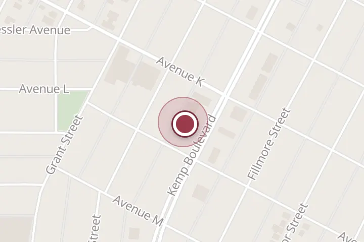 Street map around 2108 Kemp Blvd, Wichita Falls, with a pin at NavSav Insurance – Wichita Falls