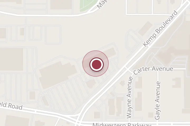 Street map around 3916 Kemp Blvd Ste F-1, Wichita Falls, with a pin at Nothing Bundt Cakes