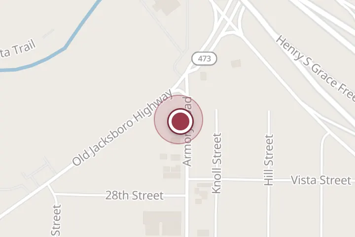 Street map around 2601 Old Jacksboro Hwy, Wichita Falls, with a pin at On Call Carpet Cleaning Services