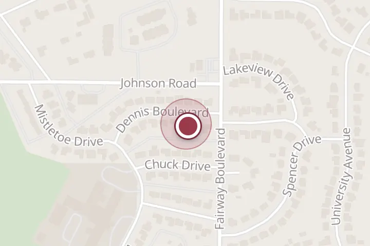 Street map around 4605 Dennis Blvd, Wichita Falls, with a pin at Ortiz Brothers Concrete Services