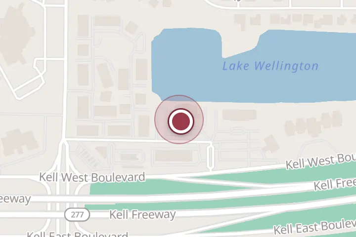Street map around 1 W Medical Ct, Wichita Falls, with a pin at OSTC Sports Performance