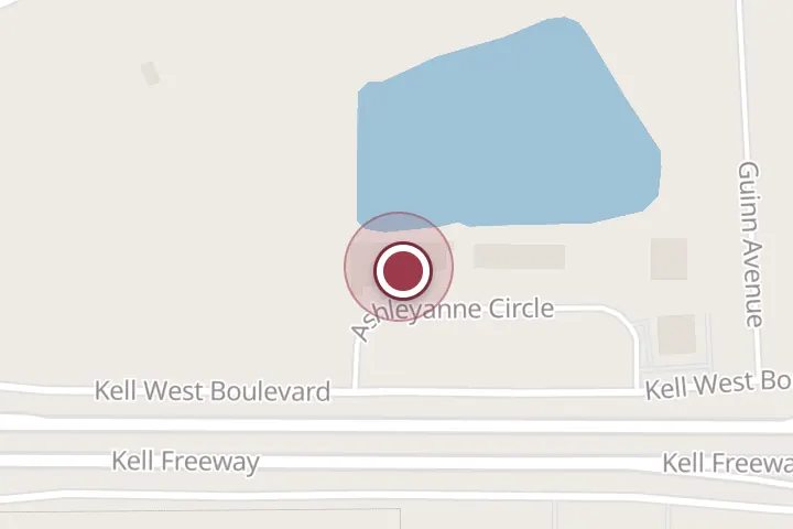 Street map around 5828 Ashleyanne Cir, Wichita Falls, with a pin at Otis Air Conditioning and Refrigeration