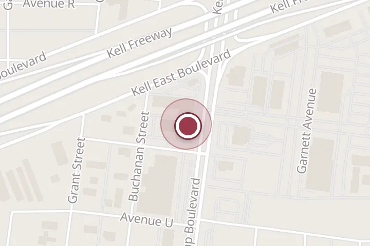 Street map around 2922 Kemp Blvd, Wichita Falls, with a pin at Papa Johns Pizza