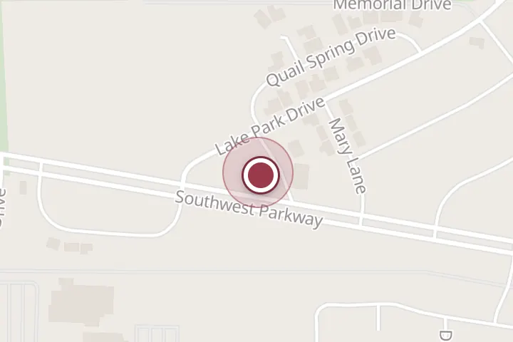 Street map around 1810 Southwest Pkwy Ste 200, Wichita Falls, with a pin at Paramount Real Estate Services