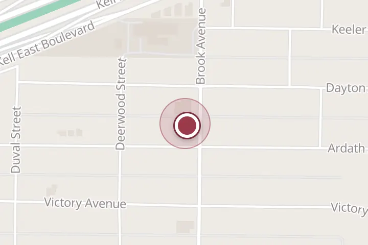 Street map around 2306 Brook Ave, Wichita Falls, with a pin at Parisian Hair Fashions