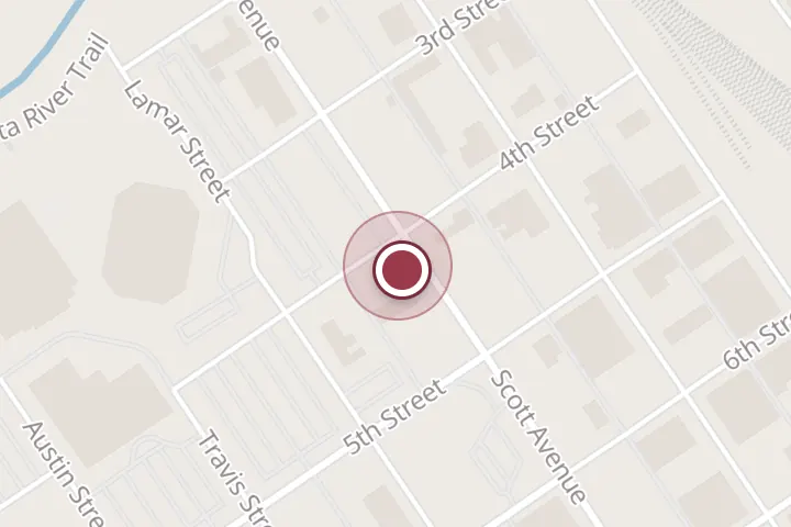 Street map around 400 Scott Ave, Wichita Falls, with a pin at Pat's Drive Inn