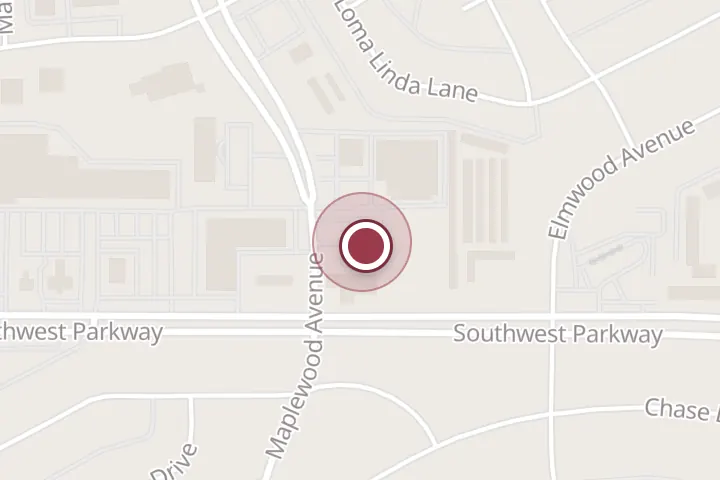 Street map around 4545 Maplewood Ave, Wichita Falls, with a pin at Pioneer of Texas