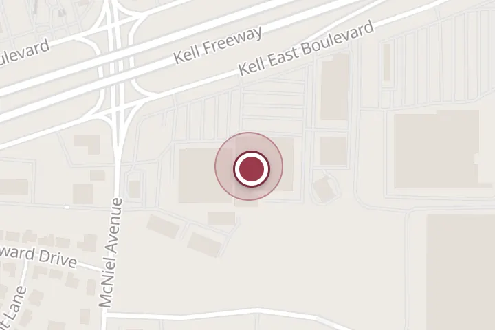 Street map around 3915 Kell E Blvd, Wichita Falls, with a pin at Planet Fitness