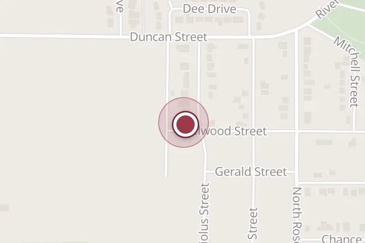 Street map around 1400 Gladiolus St, Wichita Falls, with a pin at Plaza Beauty Shop