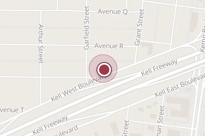 Street map around 2810 Kell W Blvd, Wichita Falls, with a pin at Prestige Paint & Body