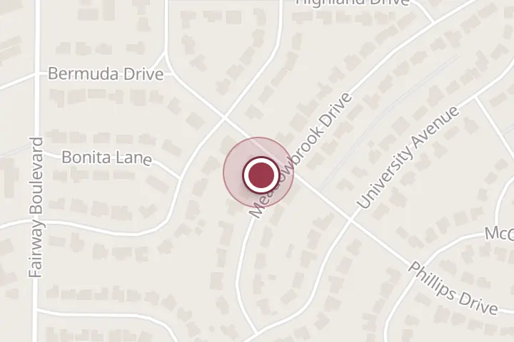Street map around 4500 Meadowbrook Dr, Wichita Falls, with a pin at PTL Heat & Air