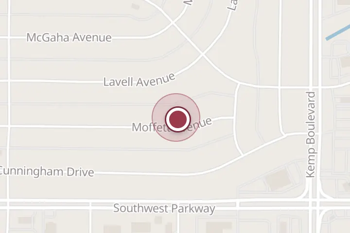Street map around 2920 Moffett Ave, Wichita Falls, with a pin at R & R Sewer Rooter Services