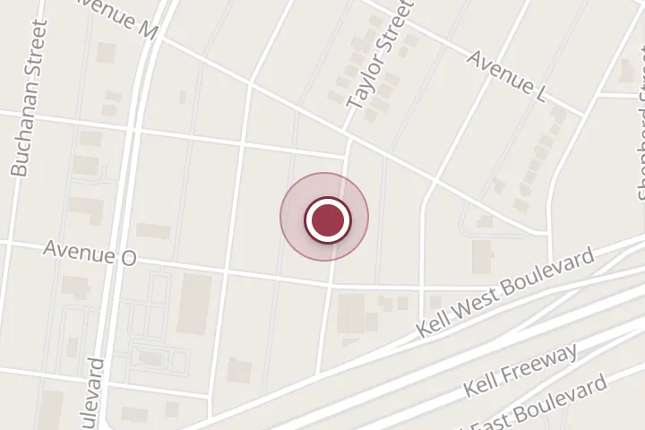 Street map around 2406 Taylor St, Wichita Falls, with a pin at R&R