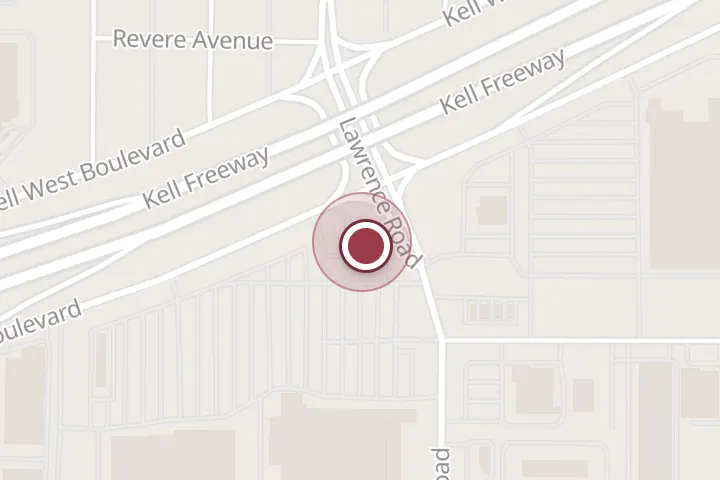 Street map around 3701 Kell E Blvd, Wichita Falls, with a pin at Raising Cane's Chicken Fingers