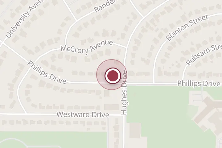 Street map around 4402 Phillips Dr, Wichita Falls, with a pin at Red River Roofing and Construction