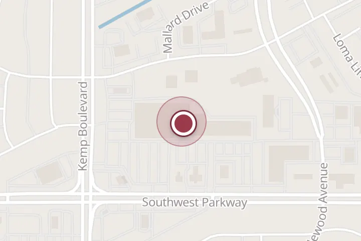 Street map around 2708 Southwest Pkwy #112, Wichita Falls, with a pin at Rent-A-Center