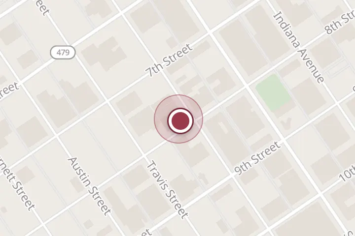 Street map around 900 8th St #425, Wichita Falls, with a pin at Rick L. Mahler - Attorney at Law