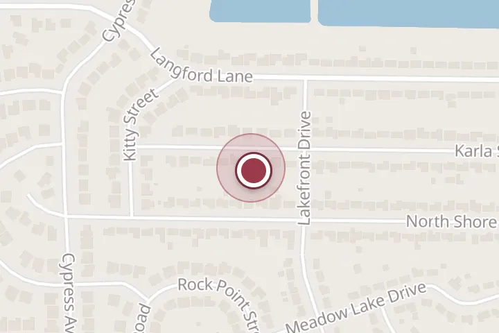 Street map around 4707 Karla St, Wichita Falls, with a pin at Roof Masters