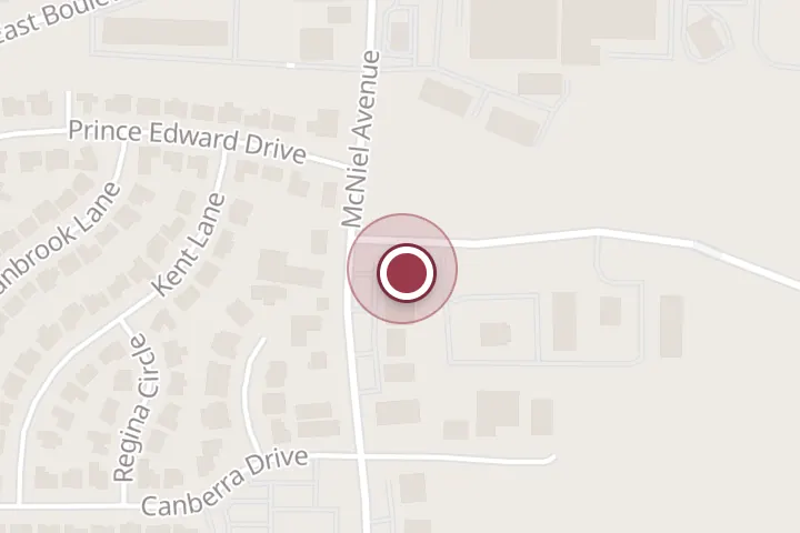 Street map around 3505 McNiel Ave B, Wichita Falls, with a pin at Salon H2