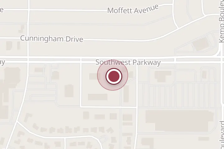 Street map around 2925 Southwest Pkwy Ste E, Wichita Falls, with a pin at Salt Creek Veterinary Hospital- Urgent Care