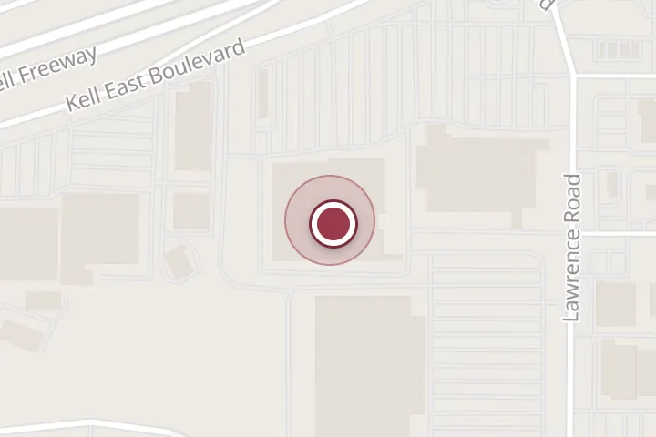 Street map around 3801 Kell E Blvd, Wichita Falls, with a pin at Sam's Club Tire & Battery