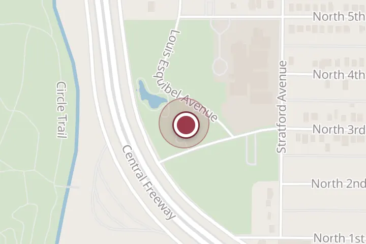 Street map around 1500 N 1st St, Wichita Falls, with a pin at Scotland Park