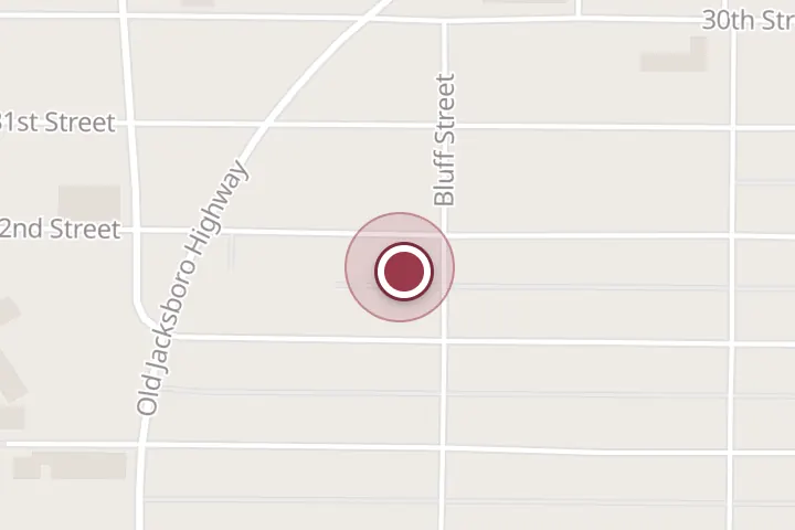 Street map around 1405 32nd St, Wichita Falls, with a pin at Shane's Flooring & Remodeling