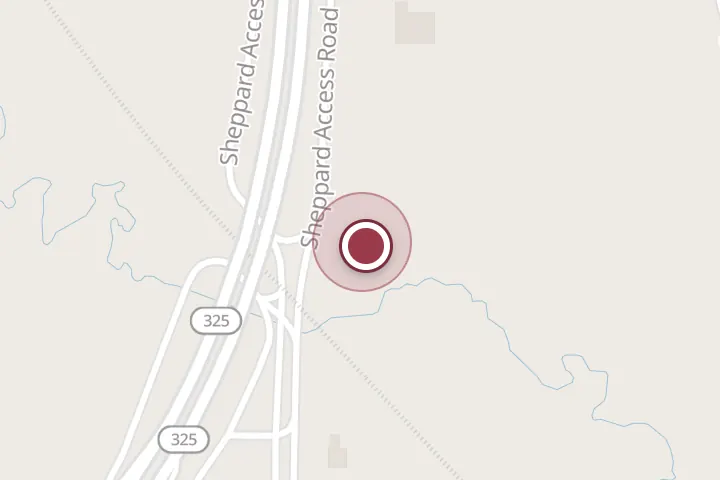 Street map around 3115 Sheppard Access Rd, Wichita Falls, with a pin at Slaybaugh Ben DVM