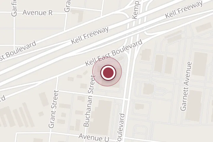Street map around 2910 Kemp Blvd Suite 103, Wichita Falls, with a pin at Smoothie Heaven