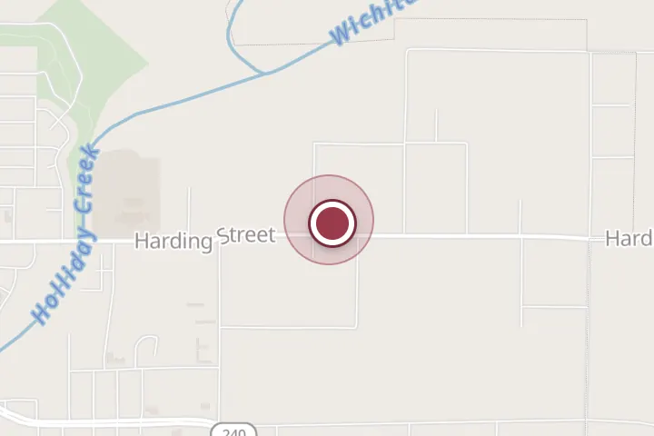 Street map around 1504 Harding St, Wichita Falls, with a pin at Solomon & Son Plumbing