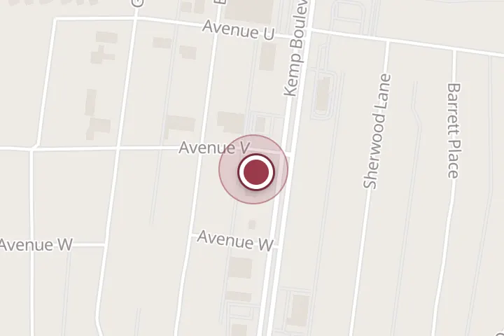 Street map around 3200 Kemp Blvd, Wichita Falls, with a pin at Sonic Drive-In