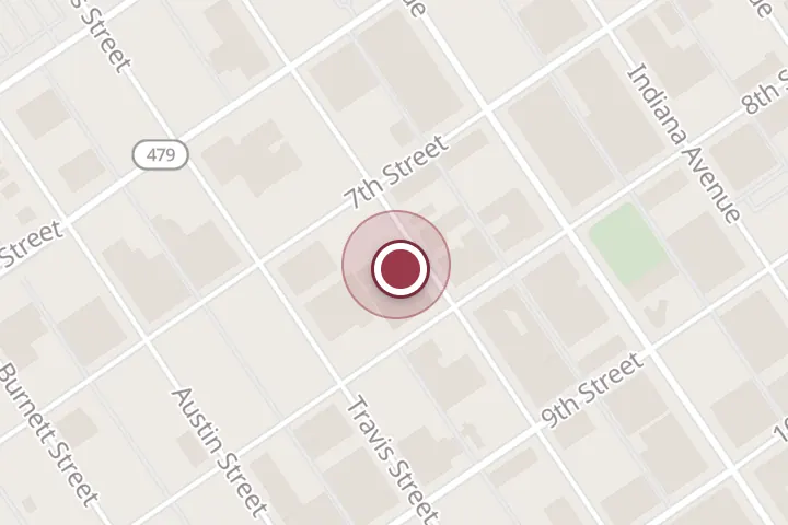 Street map around 710 Lamar St #440, Wichita Falls, with a pin at Southern Plains Land Co LLC