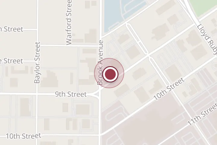 Street map around 1620 9th St, Wichita Falls, with a pin at Spartan Electric LLC