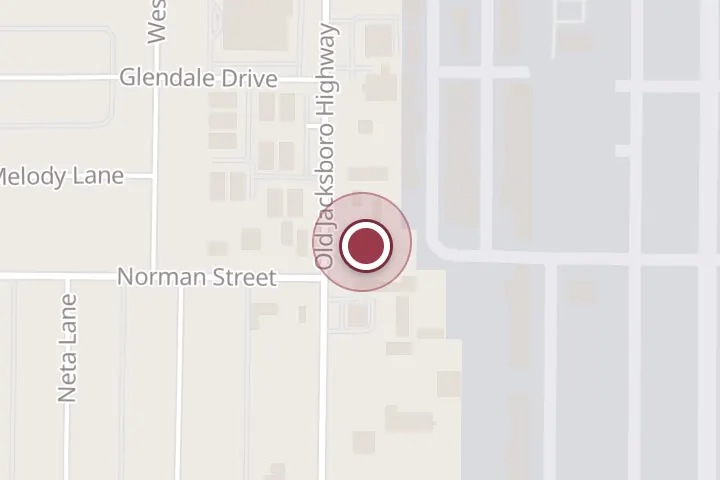 Street map around 4617 Old Jacksboro Hwy, Wichita Falls, with a pin at Specialty Paint & Body