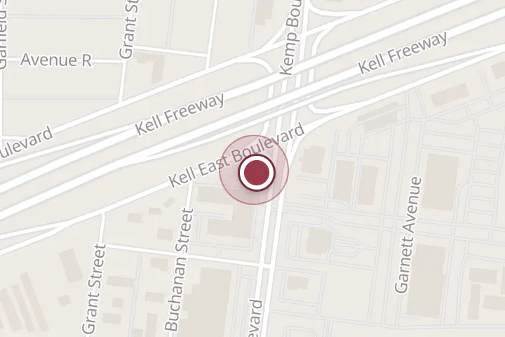 Street map around 2908 Kemp Blvd, Wichita Falls, with a pin at Starbucks Coffee Company