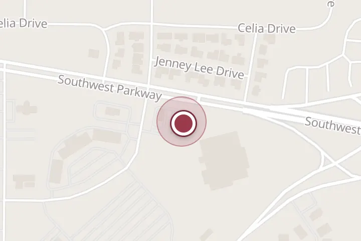 Street map around 1415 Southwest Pkwy, Wichita Falls, with a pin at Starbucks