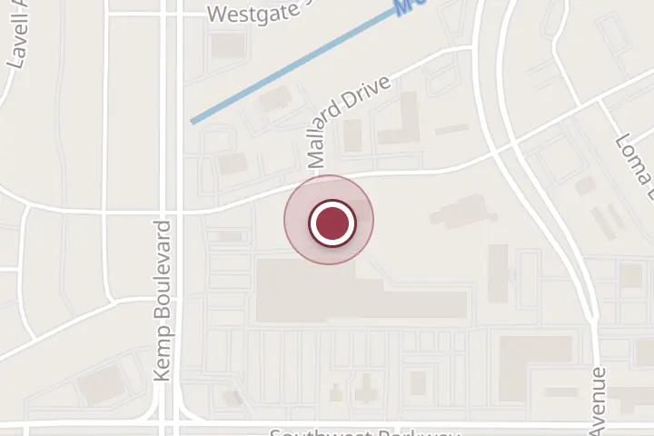 Street map around 1917 Elmwood Ave N, Wichita Falls, with a pin at Staybridge Suites Wichita Falls by IHG